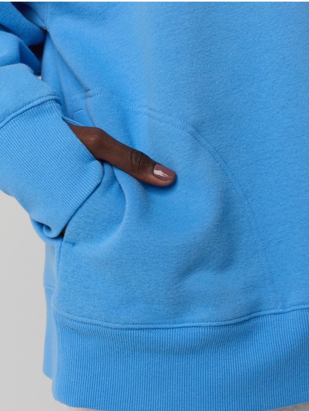Aerie Offline Cloud Fleece Oversized Mockneck Sweatshirt - Blue - Size XL - NWT - Picture 5 of 6